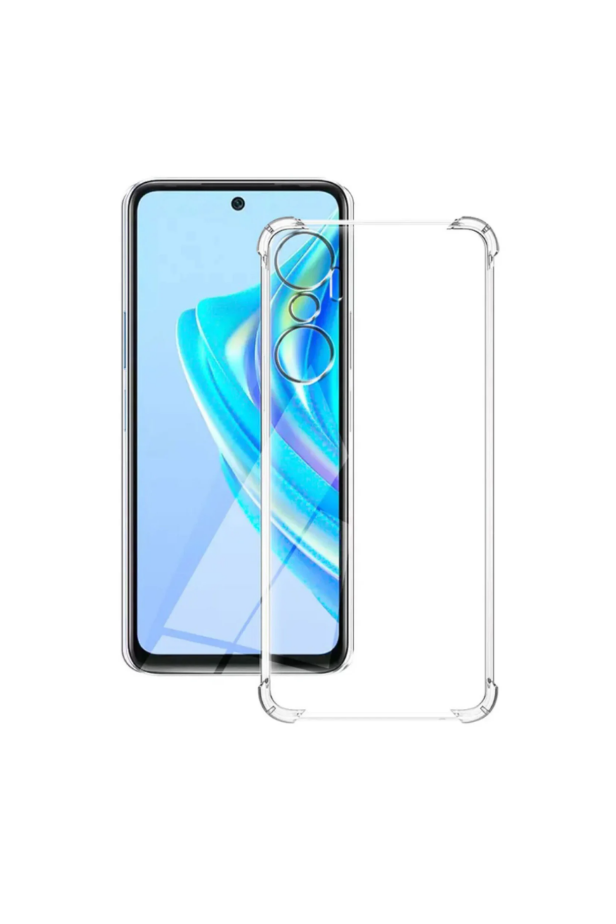 İnfinix Hot 20 Kapak Kamera Korumalı Airbag Antishock Köşe Korumalı Şeffaf Silikon Kılıf