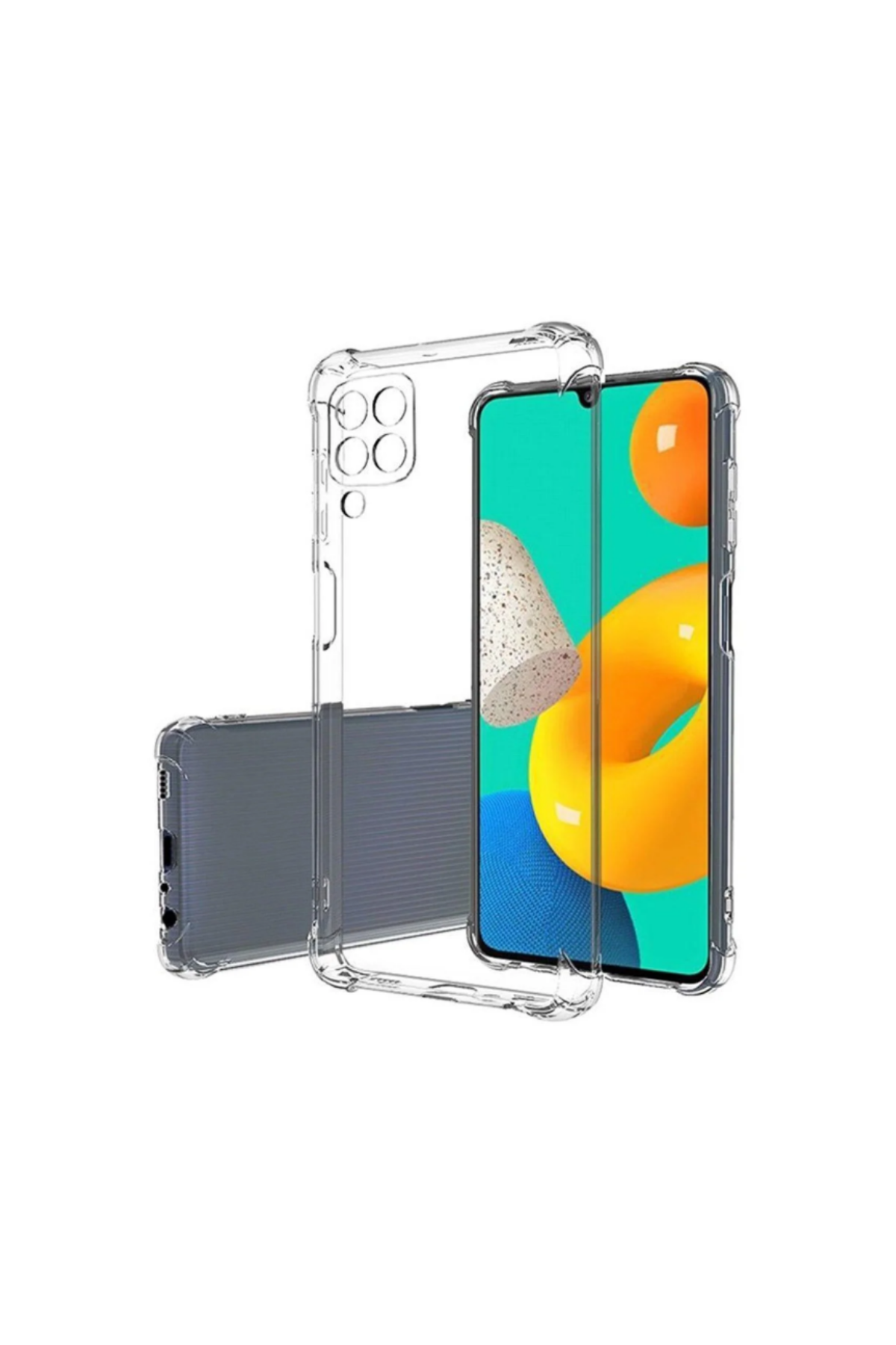 Samsung Galaxy M32 Kapak Köşe Korumalı AirBag Antishock Şeffaf Silikon Kılıf