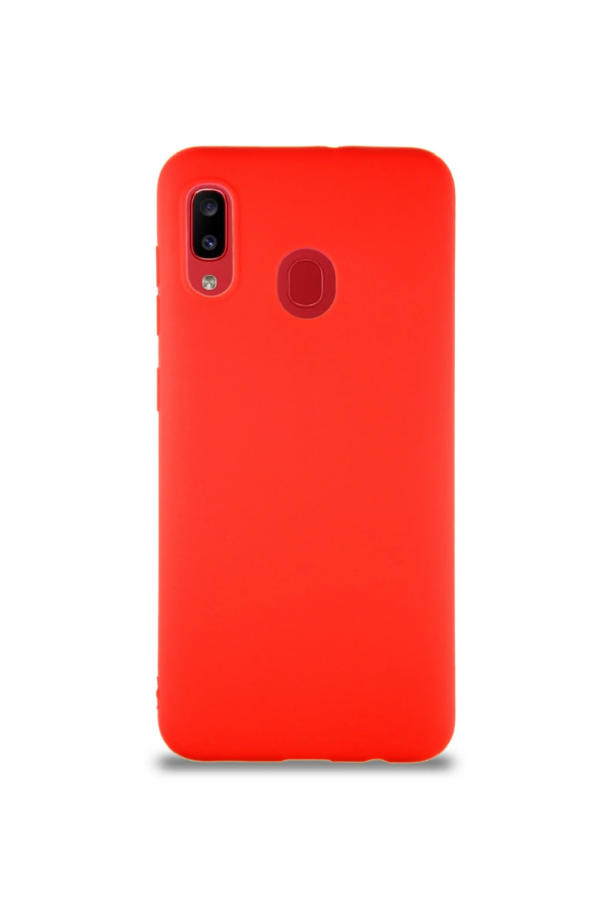 Samsung Galaxy A30 Soft Premier Renkli Silikon Kapak - Kırmızı