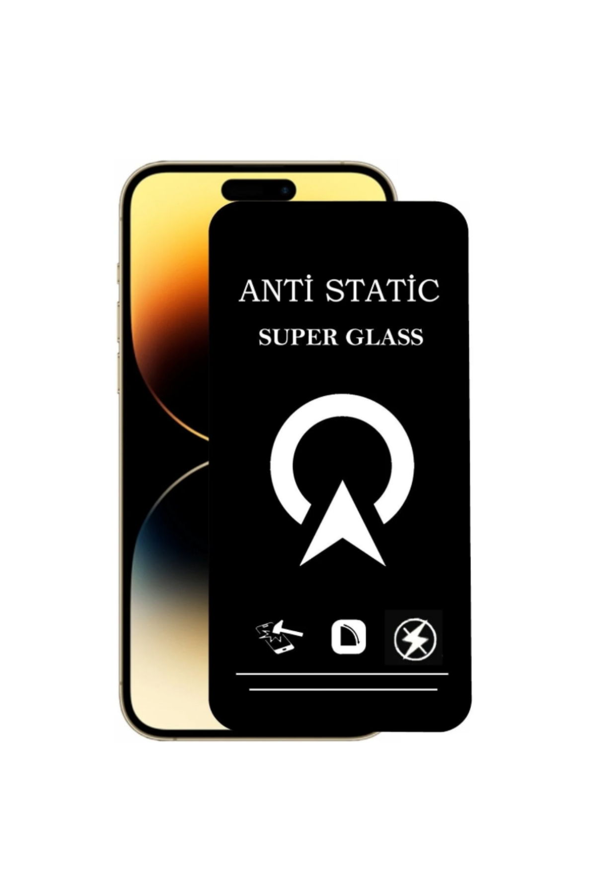 Apple iPhone 14 Pro Max Tam Kaplayan Anti Statik Çizilmez Safir Ekran Koruyucu Cam