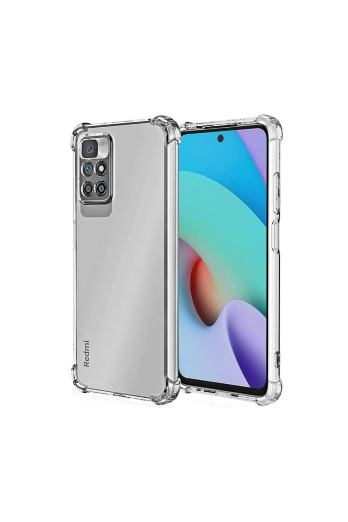 Xiaomi Redmi 10 2022 ile Uyumlu Kapak Kamera Korumalı Antişok Airbag Köşe Korumalı Silikon Şeffaf Kılıf