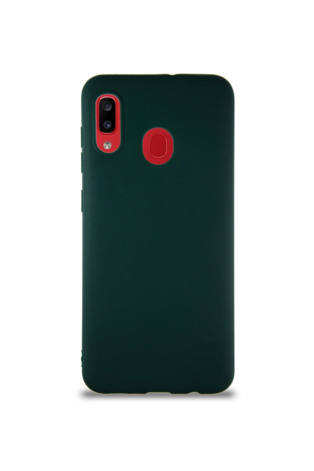 Samsung Galaxy A30 Soft Premier Renkli Silikon Kapak - Yeşil