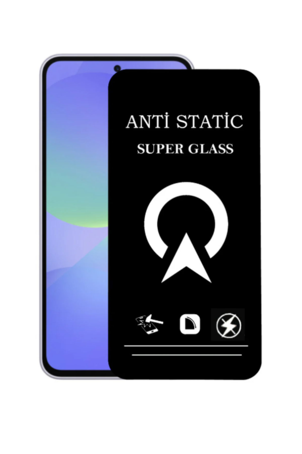 Samsung Galaxy A36 ile Uyumlu Tam Kaplayan Anti Statik Çizilmez Safir Ekran Koruyucu Cam