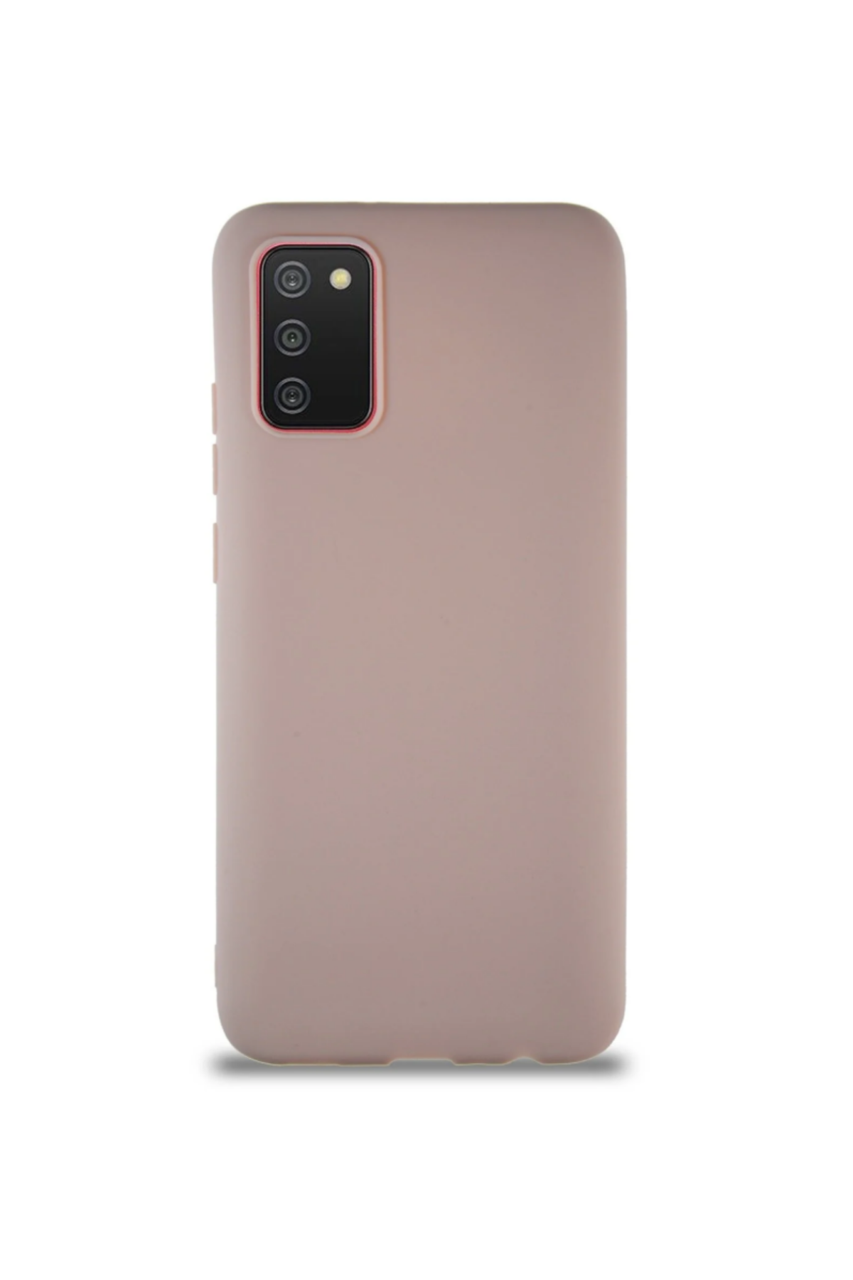 Samsung Galaxy A02S Soft Premier Renkli Silikon Kapak - Pudra