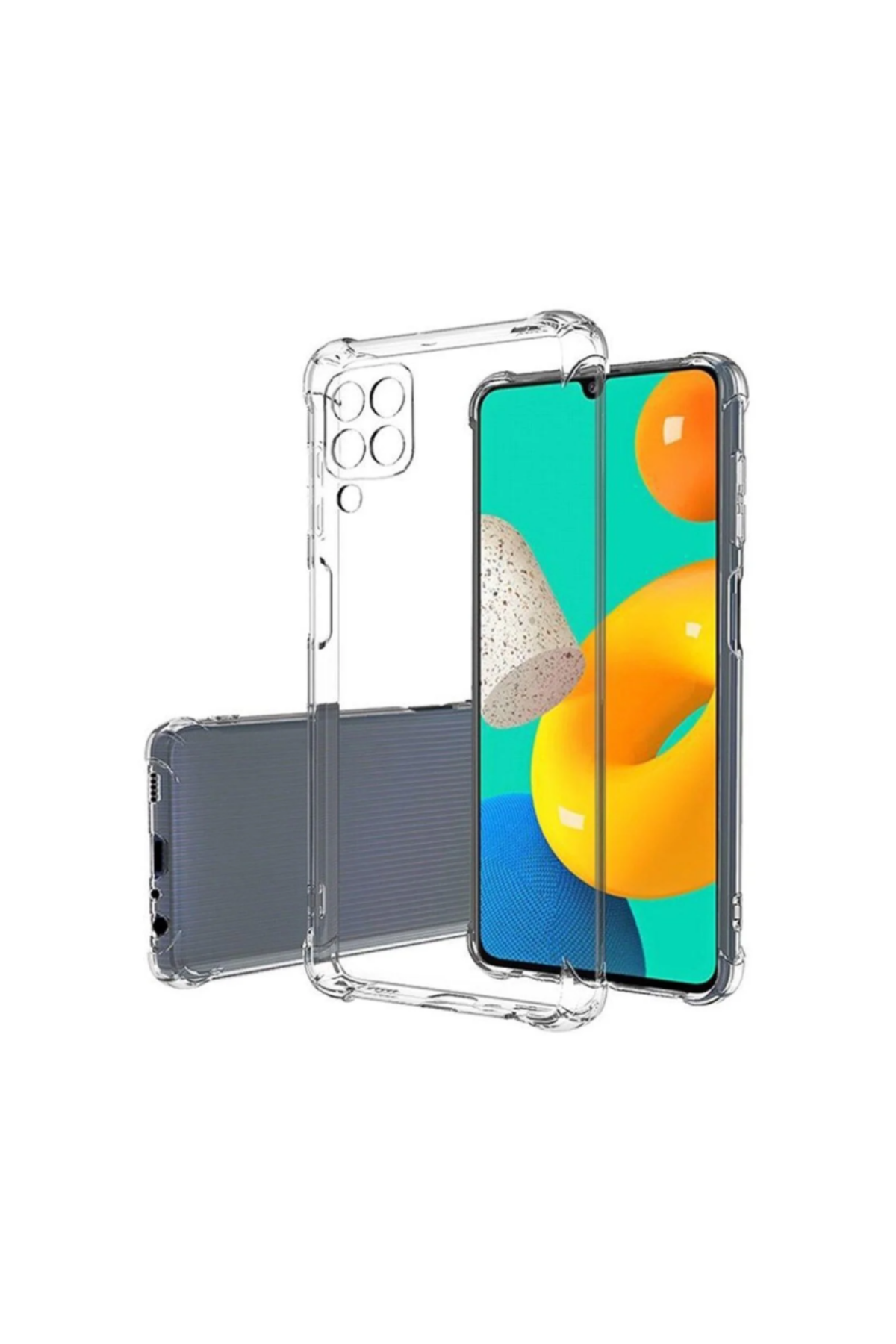 Samsung Galaxy M22 Kapak Köşe Korumalı AirBag Antishock Şeffaf Silikon Kılıf