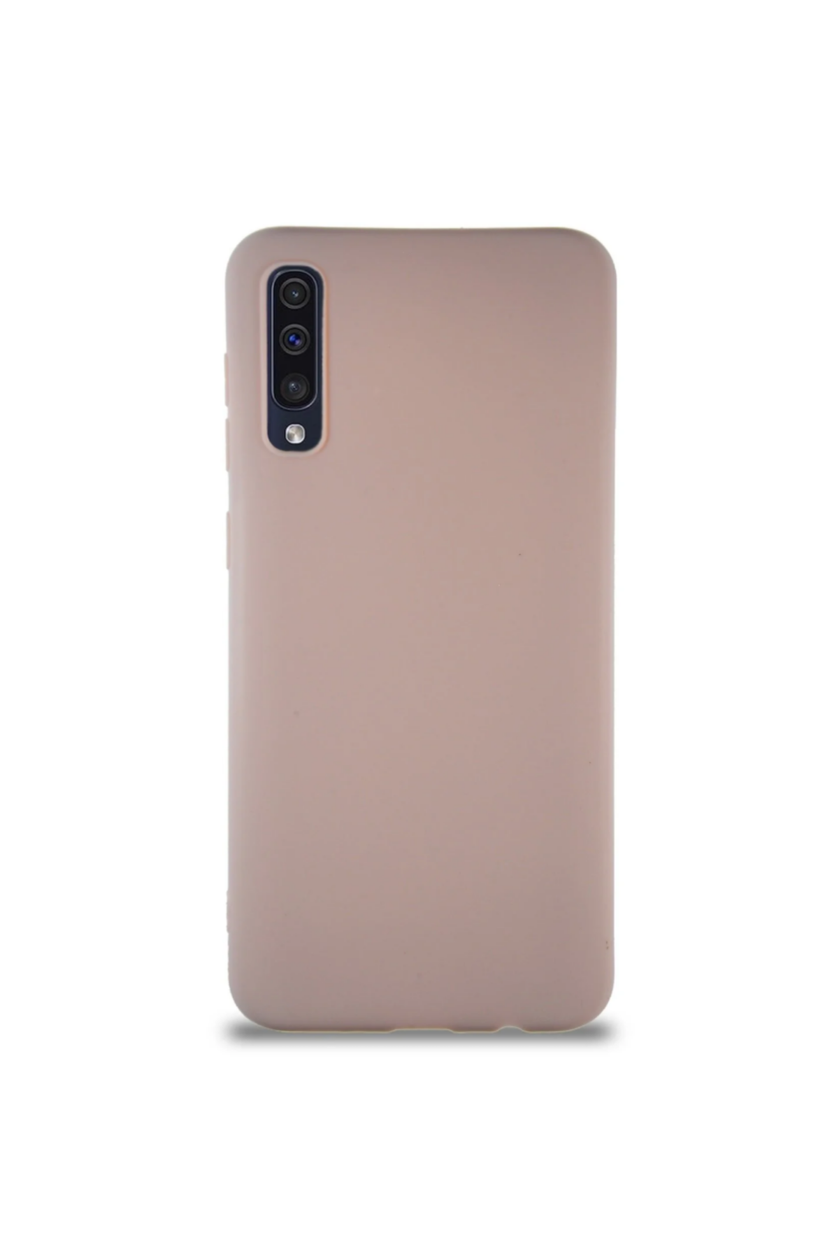 Samsung Galaxy A50 Soft Premier Renkli Silikon Kapak - Pudra