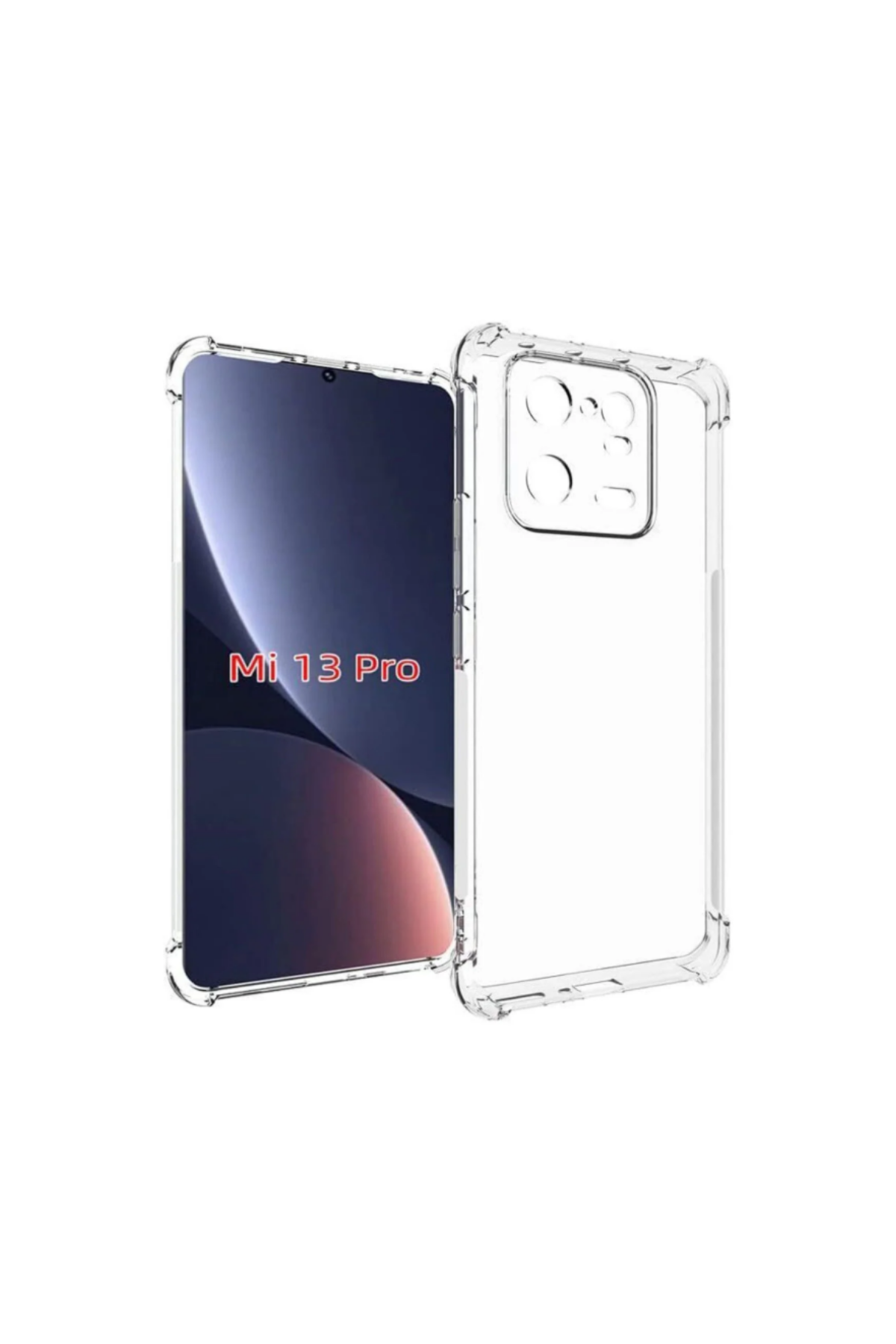 Xiaomi Mİ 13 Pro Kapak Kamera Korumalı Airbag Antishock Köşe Korumalı Şeffaf Silikon Kılıf