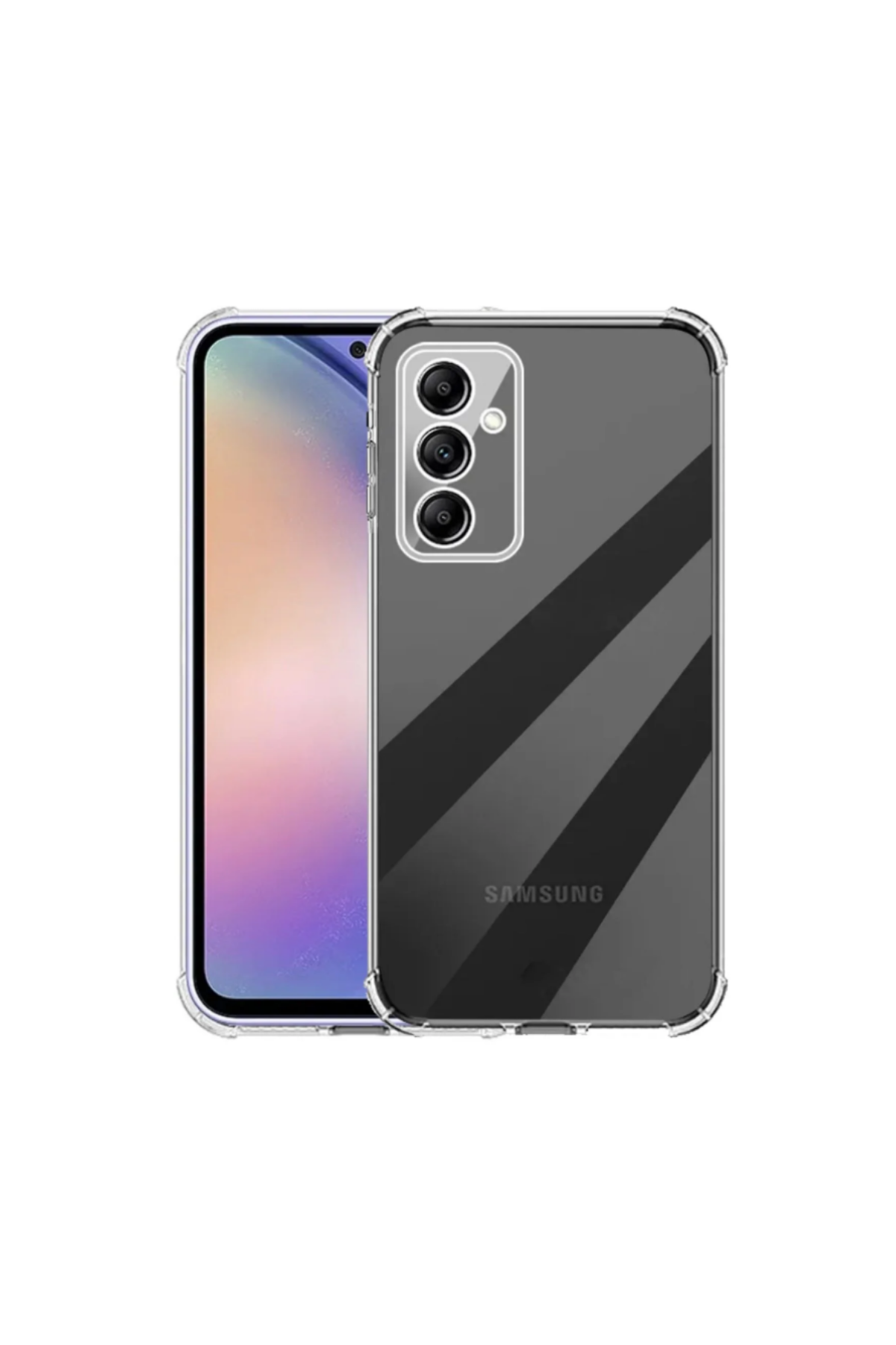 Samsung Galaxy A54 Kapak Kamera Korumalı Antishock Airbag Köşe Korumalı Silikon Şeffaf Kılıf