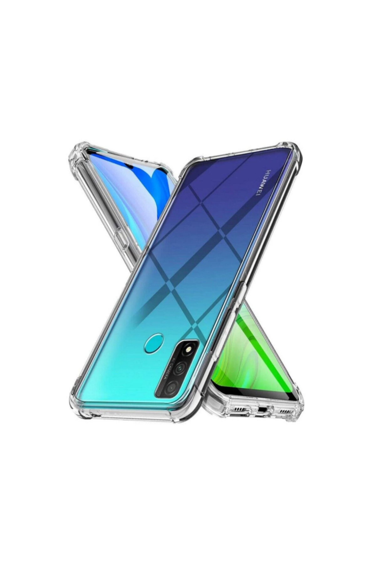 Huawei P Smart 2021 Kapak Köşe Korumalı AirBag Antishock Şeffaf Silikon Kılıf