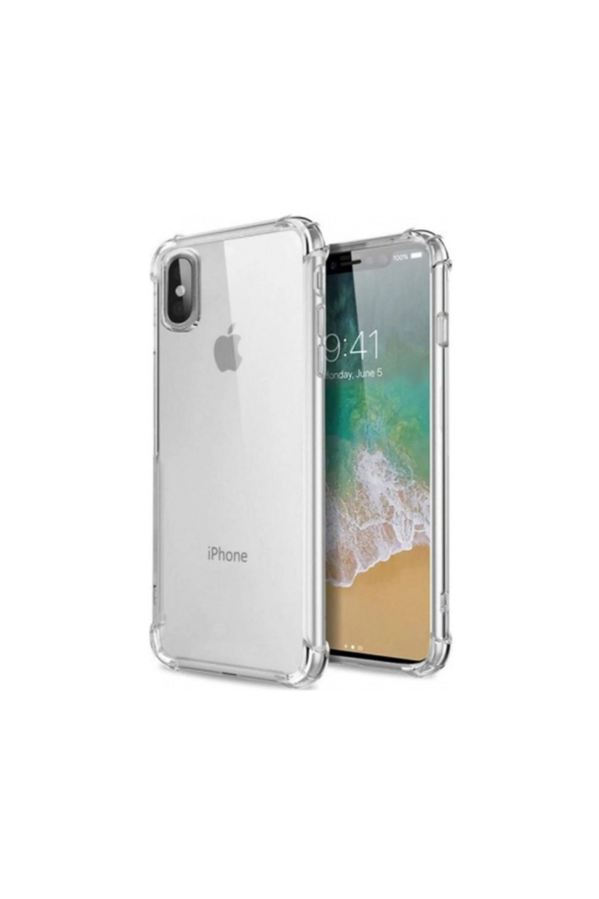 Apple iPhone X Kapak Şeffaf Airbag Antishock Köşe Korumalı Silikon Kılıf