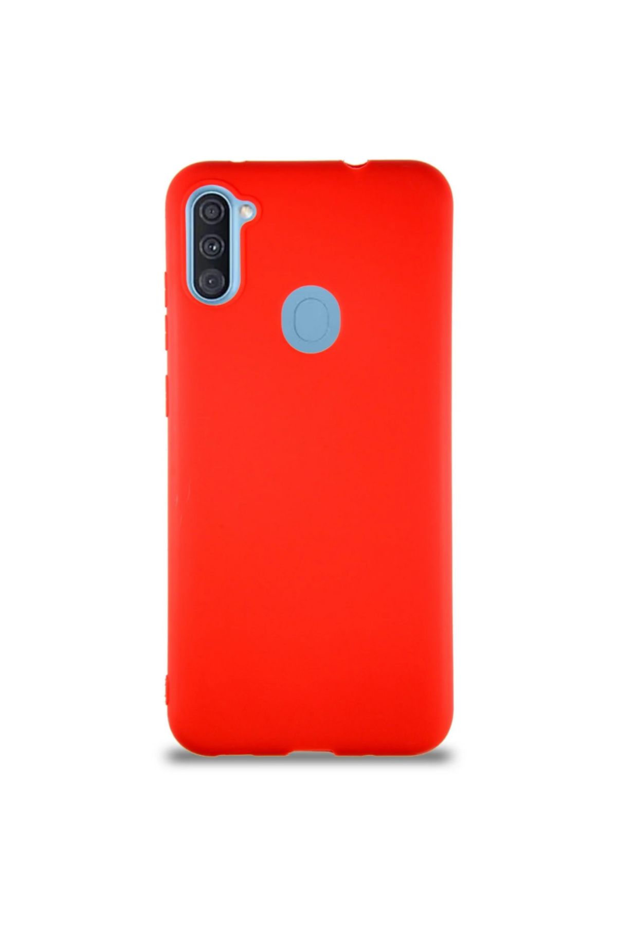 Samsung Galaxy A11 Soft Premier Renkli Silikon Kapak - Kırmızı