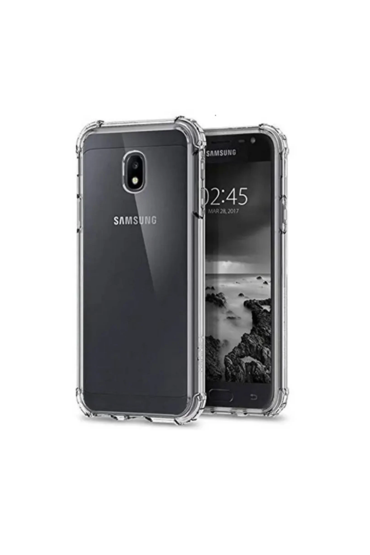 Samsung Galaxy J5 Pro Kapak Airbag Antishock Köşe Korumalı Şeffaf Silikon Kılıf
