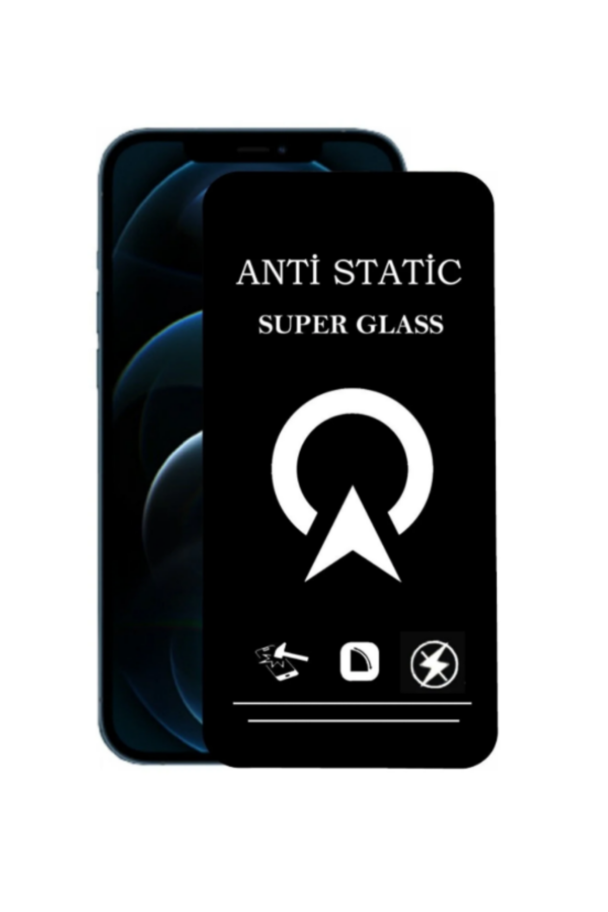 Apple iPhone 12 Pro Max Tam Kaplayan Anti Statik Çizilmez Safir Ekran Koruyucu Cam