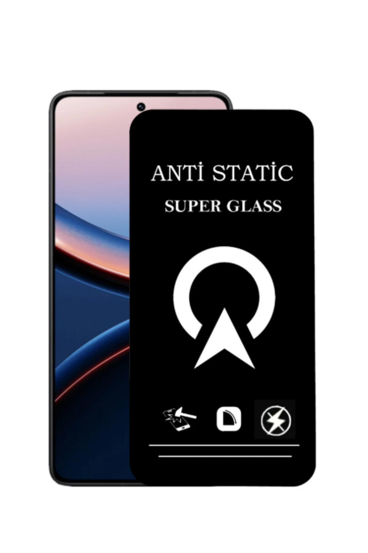 Xiaomi Poco F7 Ultra ile Uyumlu Tam Kaplayan Anti Statik Çizilmez Safir Ekran Koruyucu Cam