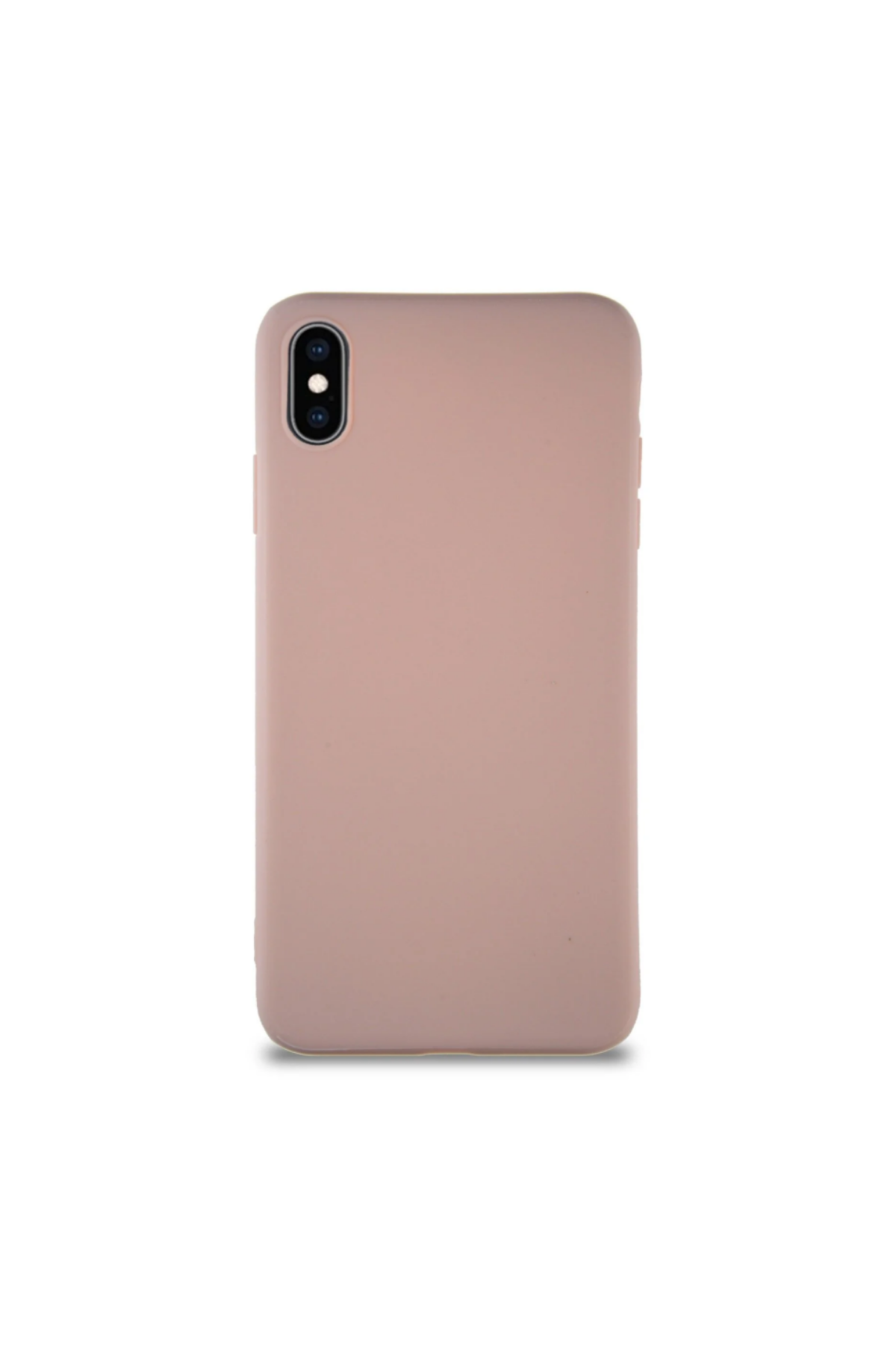 Apple iPhone XS Max Soft Premier Renkli Silikon Kapak - Pudra