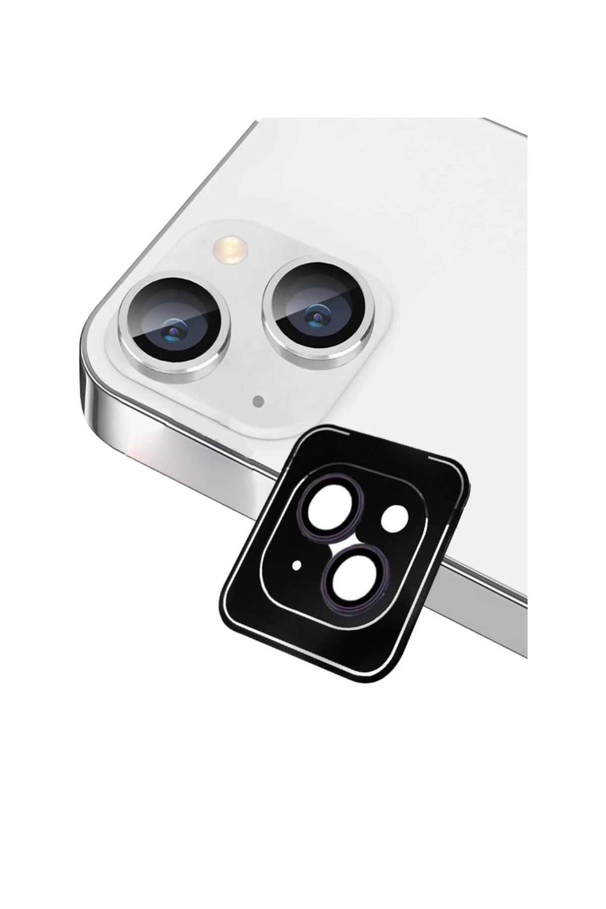 Apple iPhone 14 Plus Safir Temperli Cam Kamera Lens Koruyucu - Mor