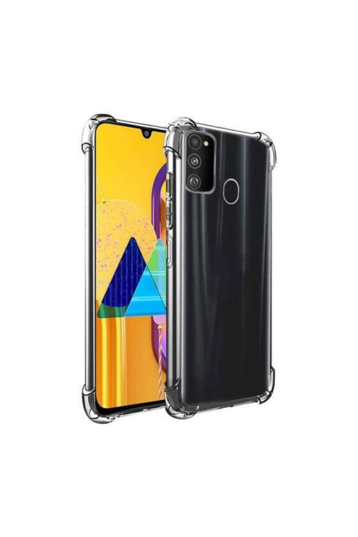 Samsung Galaxy M21 Şeffaf Airbag Antishock Köşe Korumalı Silikon Kılıf