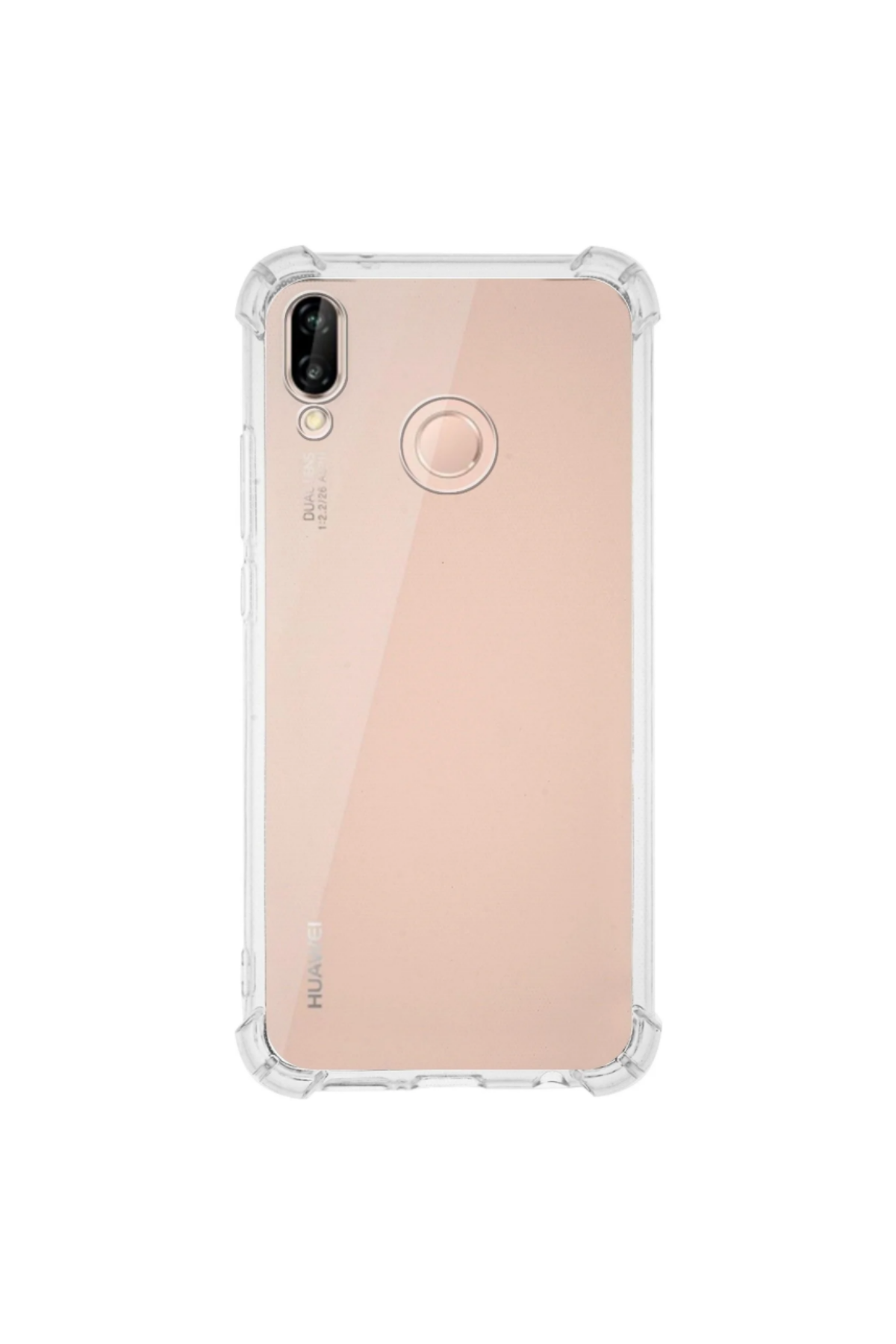 Huawei P20 Lite Kapak Kamera Korumalı Antishock Airbag Köşe Korumalı Silikon Şeffaf Kılıf