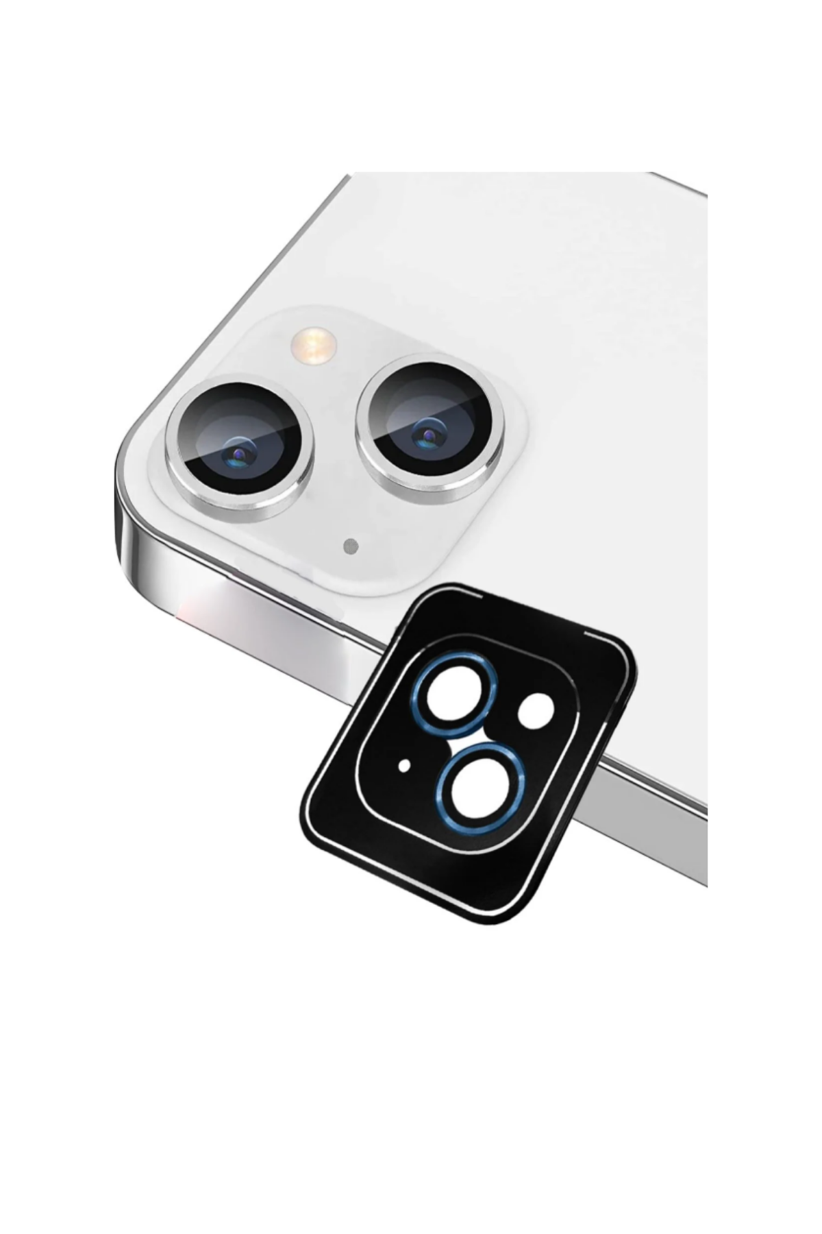 Apple iPhone 13 Safir Temperli Cam Kamera Lens Koruyucu - Mavi