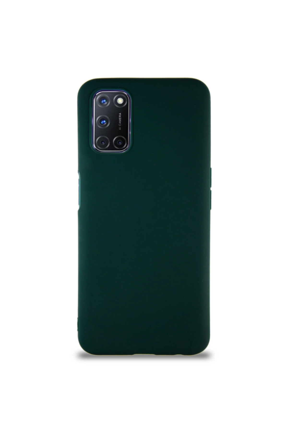 Oppo A72 Soft Premier Renkli Silikon Kapak - Yeşil