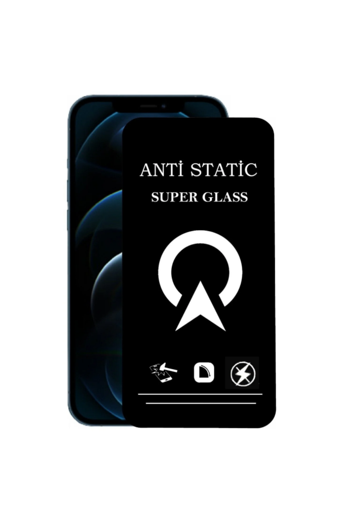 Apple iPhone 12 Pro Max Tam Kaplayan Anti Statik Çizilmez Safir Ekran Koruyucu Cam