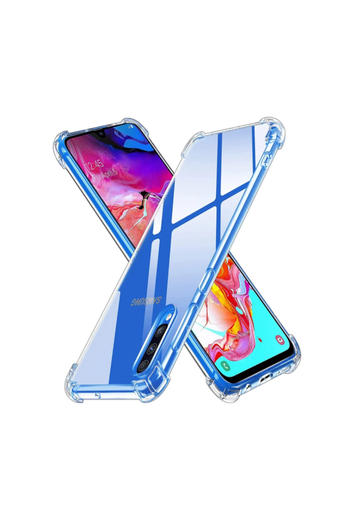 Samsung Galaxy A7 2018 Kapak Airbag Antishock Köşe Korumalı Şeffaf Silikon Kılıf