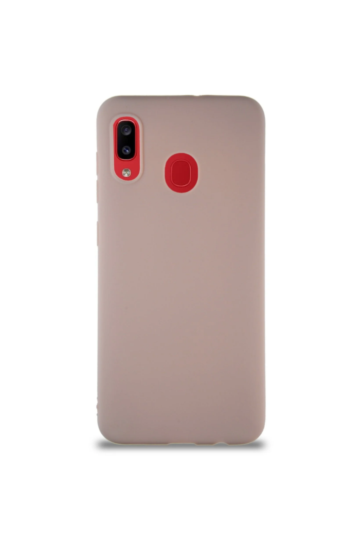 Samsung Galaxy A30 Soft Premier Renkli Silikon Kapak - Pudra