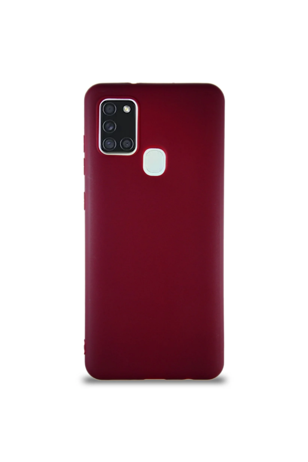 Samsung Galaxy A21S Soft Premier Renkli Silikon Kapak - Mürdüm