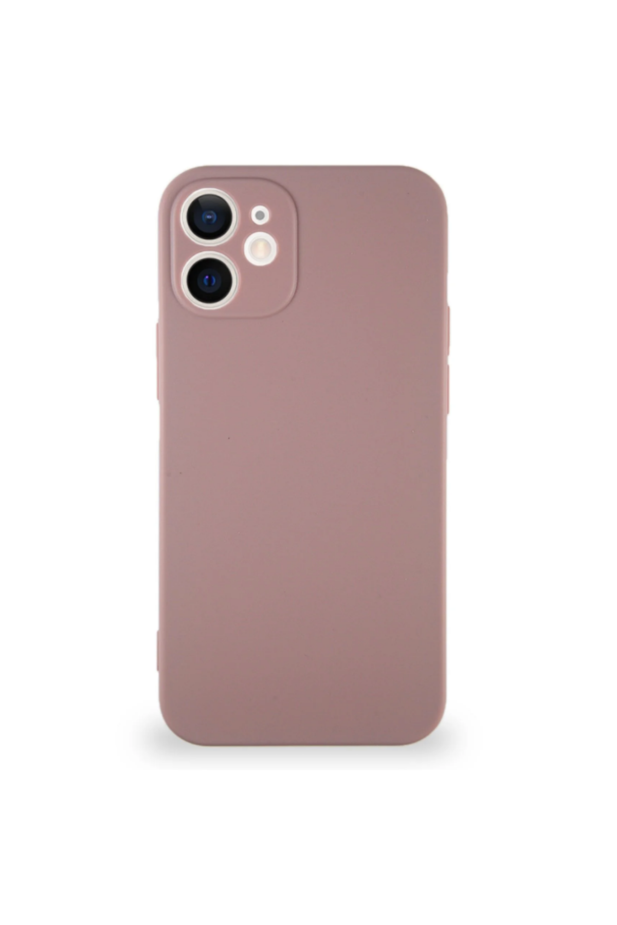 Apple iPhone 12 Mini Soft Premier Renkli Silikon Kapak - Pudra