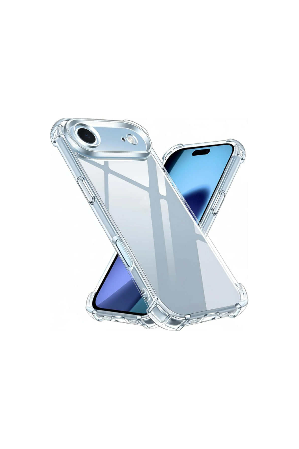 Apple iPhone 17 Air Kapak Kamera Korumalı Airbag Antishock Köşe Korumalı Şeffaf Silikon Kılıf