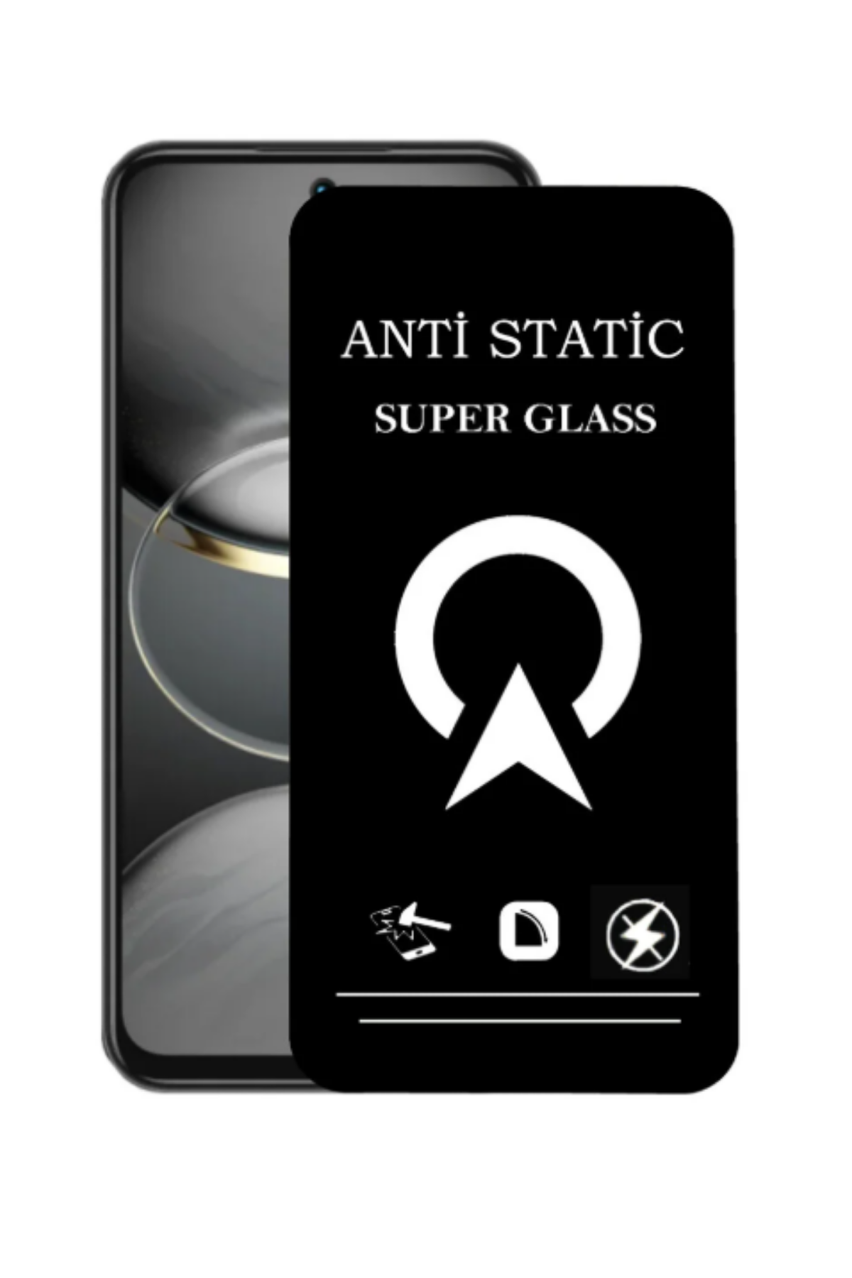 Tecno Spark 30C ile Uyumlu Tam Kaplayan Anti Statik Çizilmez Safir Ekran Koruyucu Cam