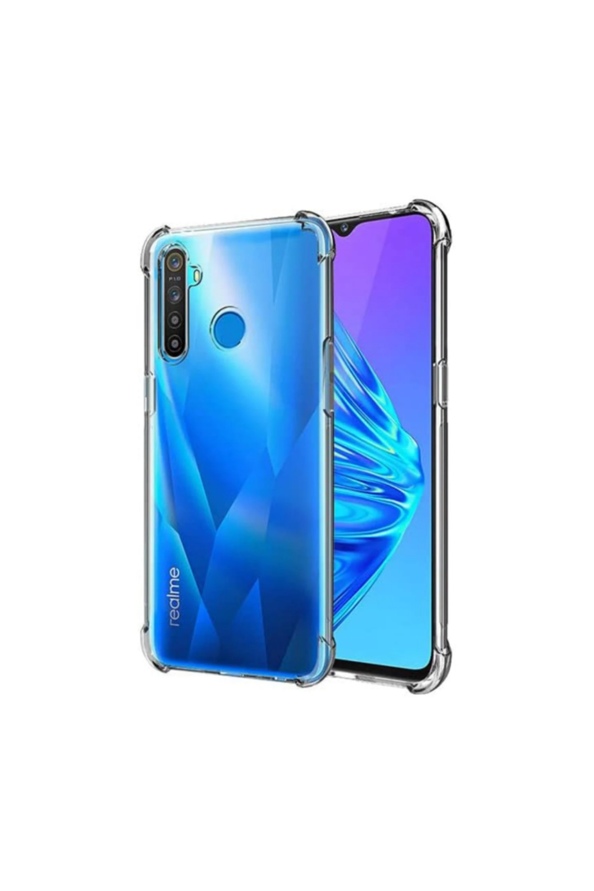 Realme C3 Kapak Airbag Antishock Köşe Korumalı Şeffaf Silikon Kılıf