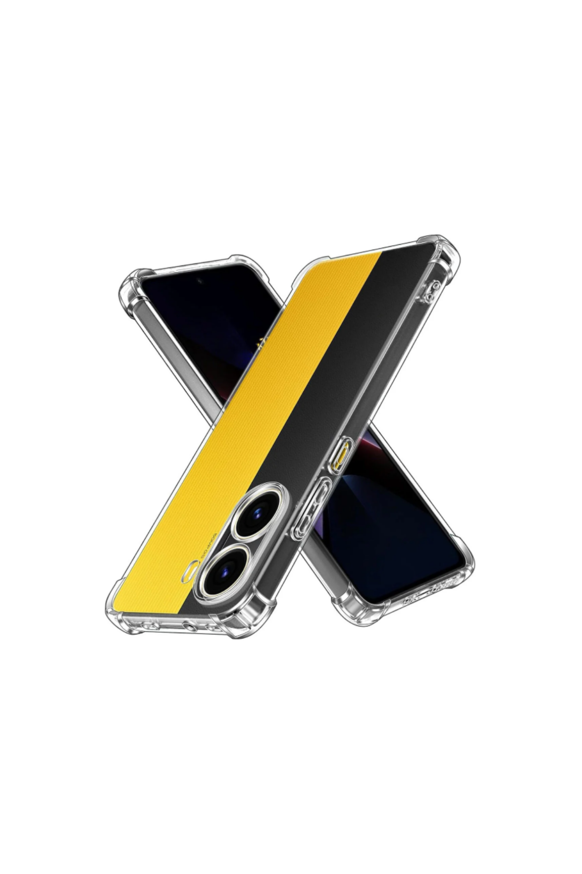 Xiaomi Poco X7 Pro ile Uyumlu Kamera Korumalı Airbag Antishock Köşe Korumalı Şeffaf Silikon Kılıf