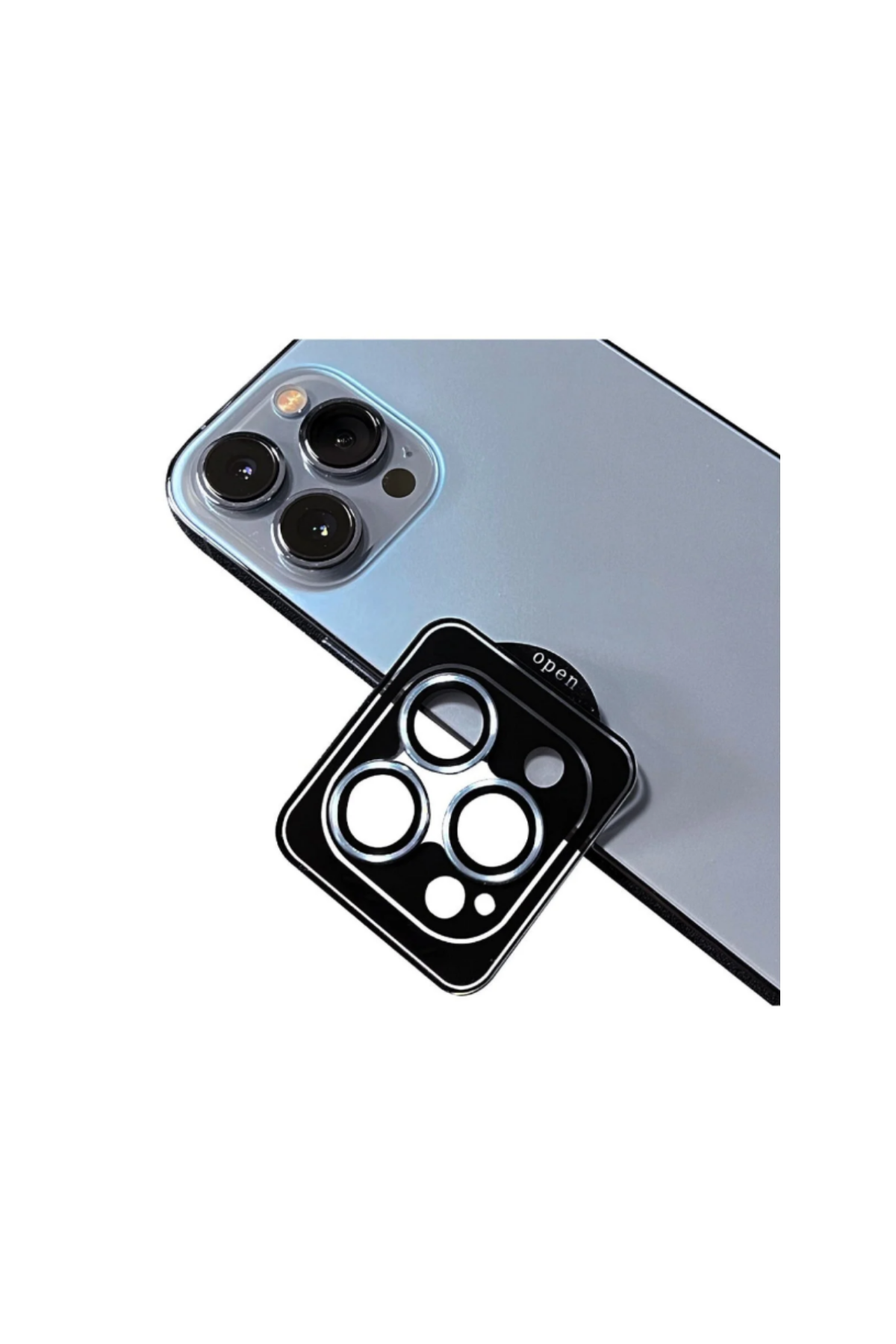 Apple iPhone 13 Pro  Safir Temperli Cam Kamera Lens Koruyucu - Mavi