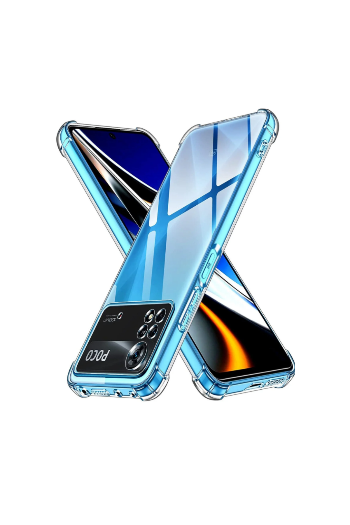 Xiaomi Poco X4 Pro Kapak Köşe Korumalı AirBag Antishock Şeffaf Silikon Kılıf