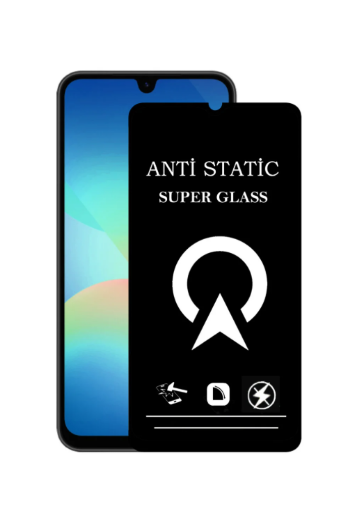 Samsung Galaxy A17 ile Uyumlu Tam Kaplayan Anti Statik Çizilmez Safir Ekran Koruyucu Cam