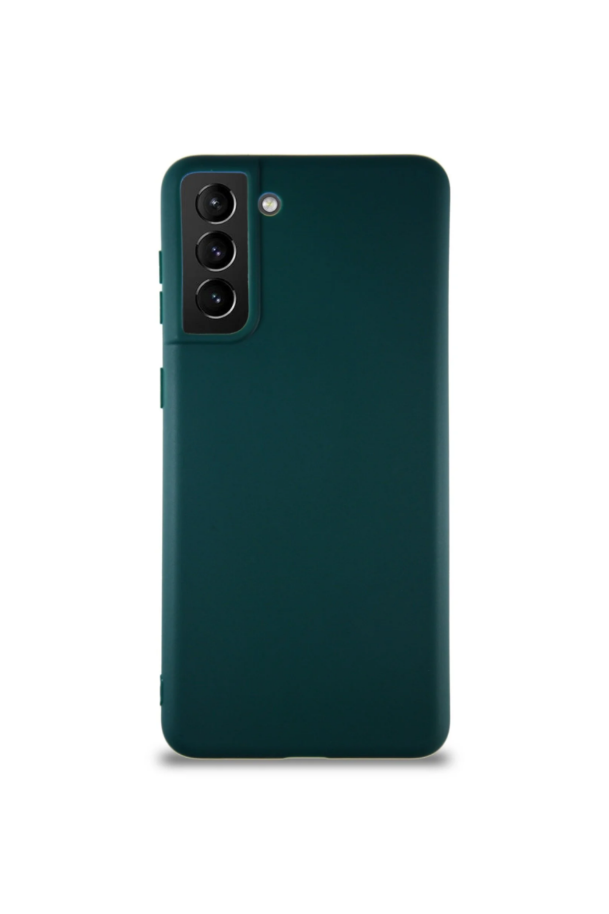 Samsung Galaxy S21 Soft Premier Renkli Silikon Kapak - Yeşil