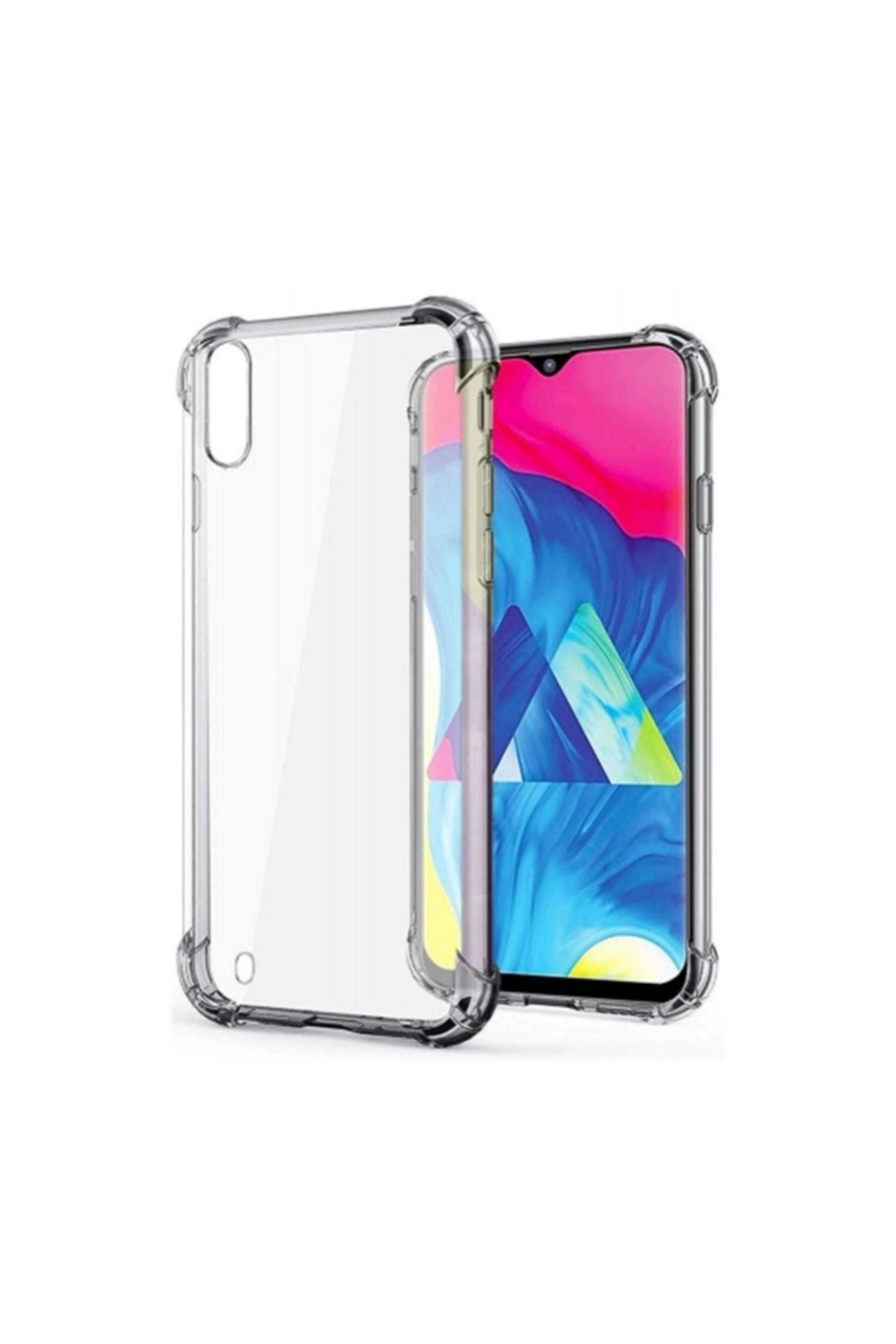 Samsung Galaxy M10 Şeffaf Airbag Antishock Köşe Korumalı Silikon Kılıf