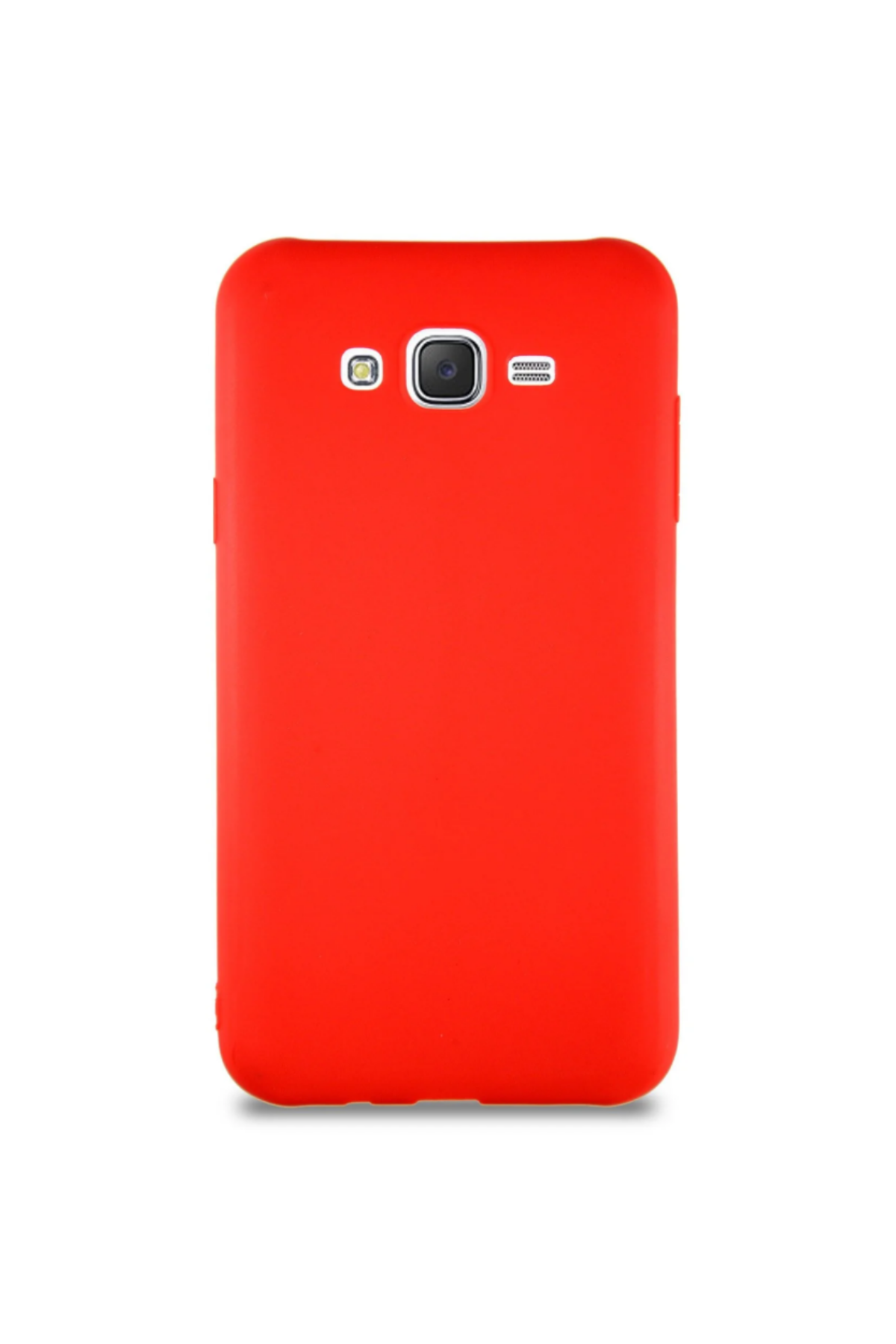 Samsung Galaxy J7 Core Soft Premier Renkli Silikon Kapak - Kırmızı