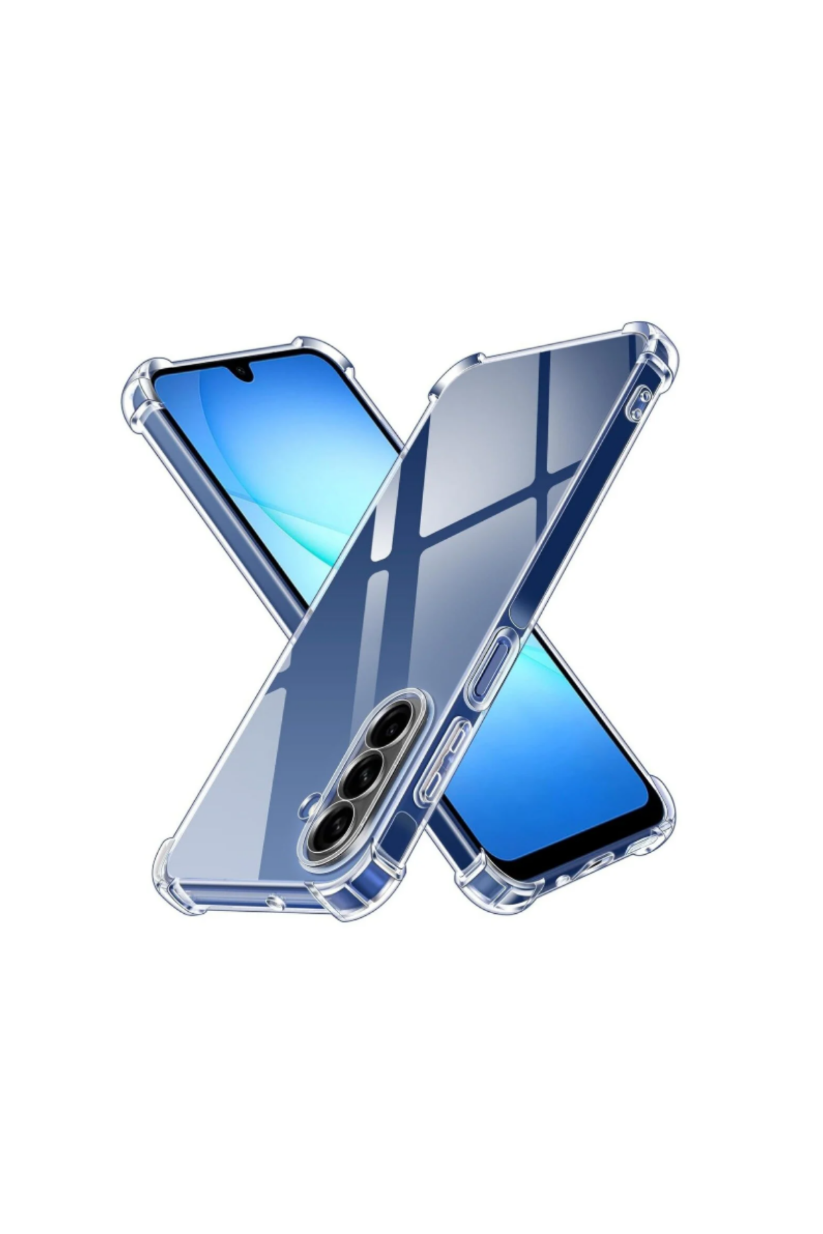 Samsung Galaxy A17 Kapak Kamera Korumalı Airbag Antishock Köşe Korumalı Şeffaf Silikon Kılıf