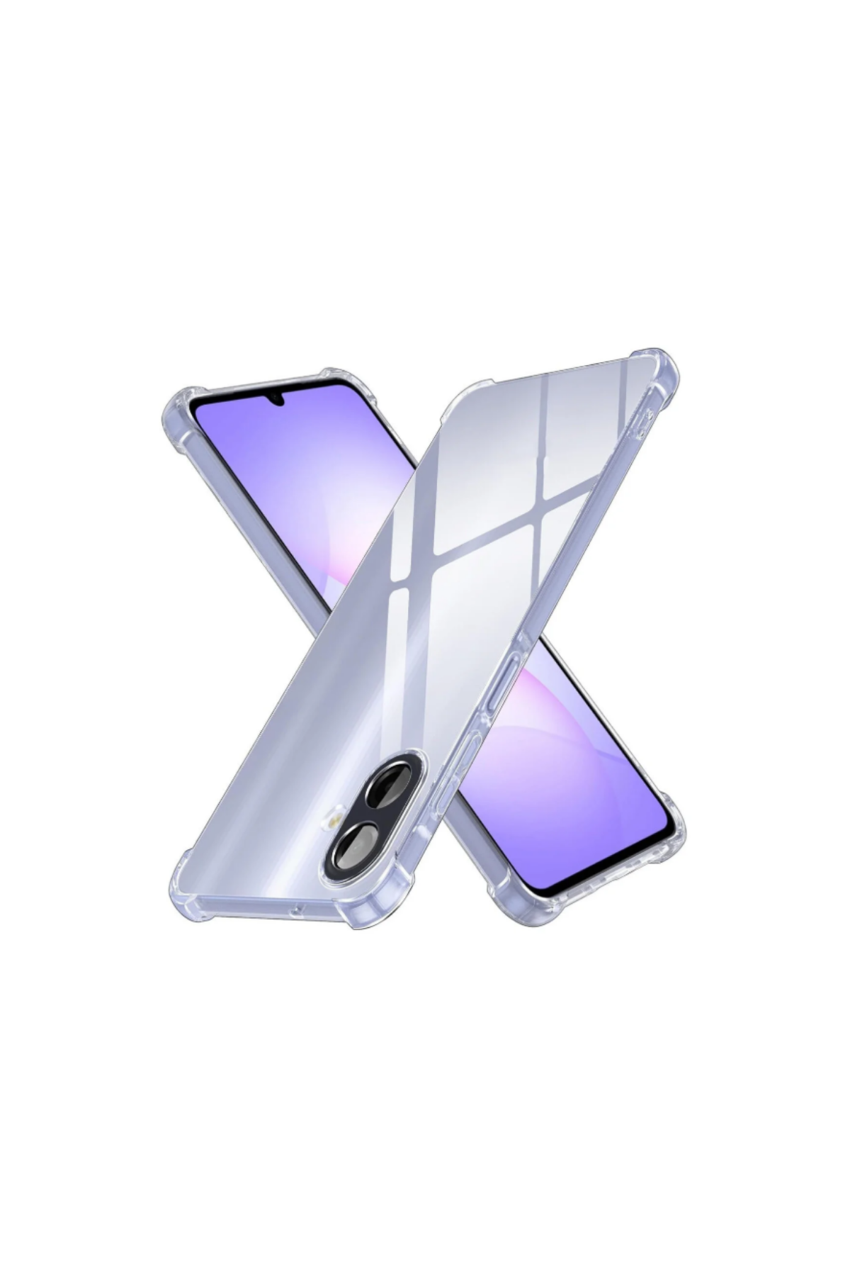 Samsung Galaxy A07 ile Uyumlu Kamera Korumalı Airbag Antishock Köşe Korumalı Şeffaf Silikon Kılıf