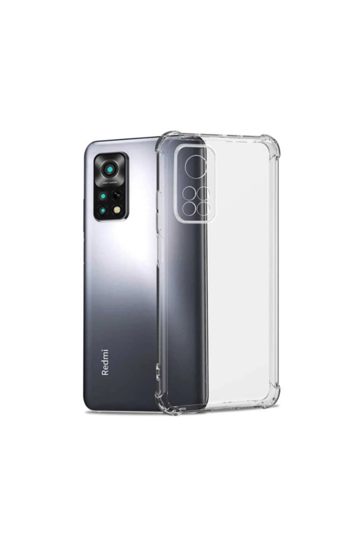 Xiaomi Redmi Note 11 Pro ile Uyumlu Kapak Kamera Korumalı Antişok Airbag Köşe Korumalı Silikon Şeffaf Kılıf