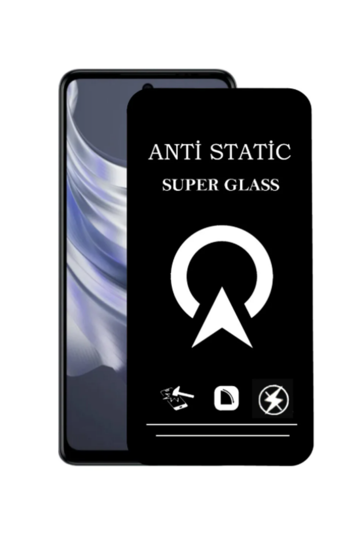 Tecno Spark 20 Pro ile Uyumlu Tam Kaplayan Anti Statik Çizilmez Safir Ekran Koruyucu Cam