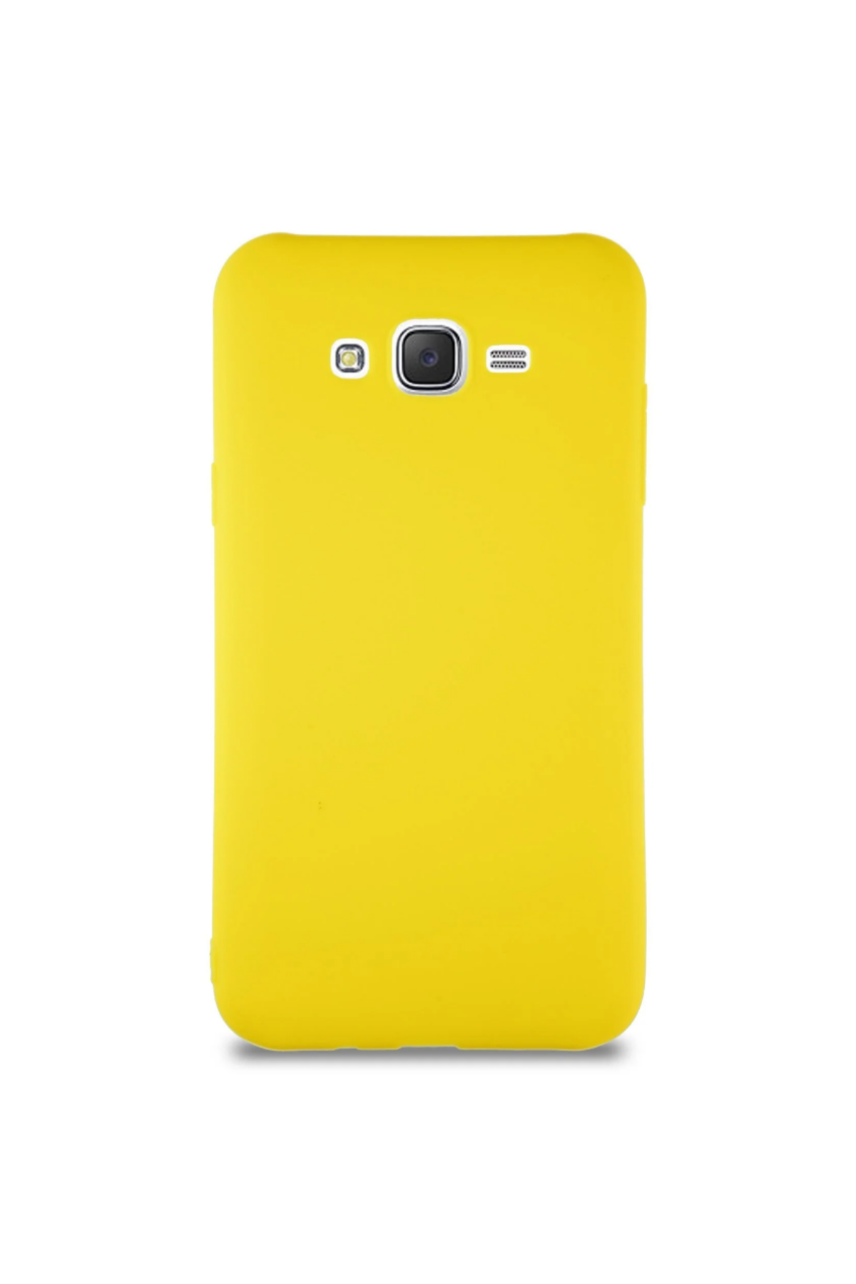 Samsung Galaxy J7 Soft Premier Renkli Silikon Kapak - Sarı