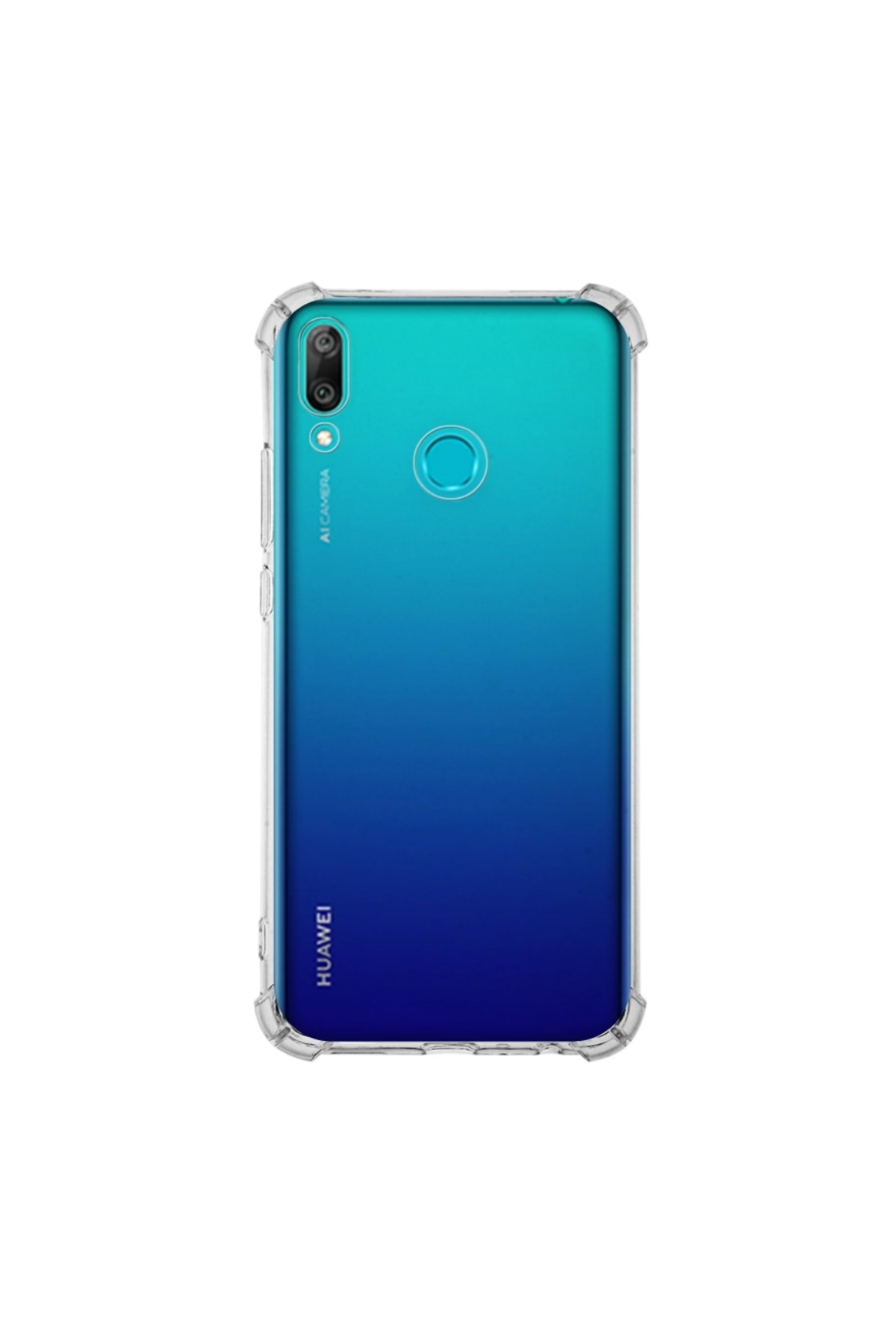 Huawei Y9 2019 Kapak Kamera Korumalı Antishock Airbag Köşe Korumalı Silikon Şeffaf Kılıf