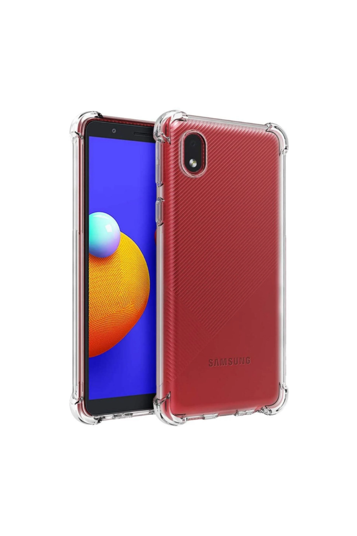 Samsung Galaxy M01 Core Kapak Şeffaf Airbag Antishock Köşe Korumalı Silikon Kılıf