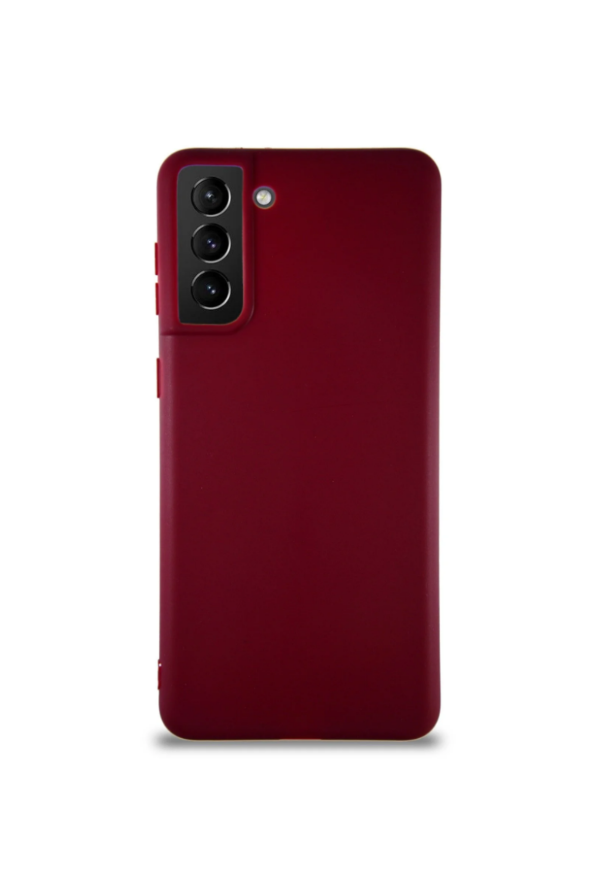 Samsung Galaxy S21 Soft Premier Renkli Silikon Kapak - Mürdüm