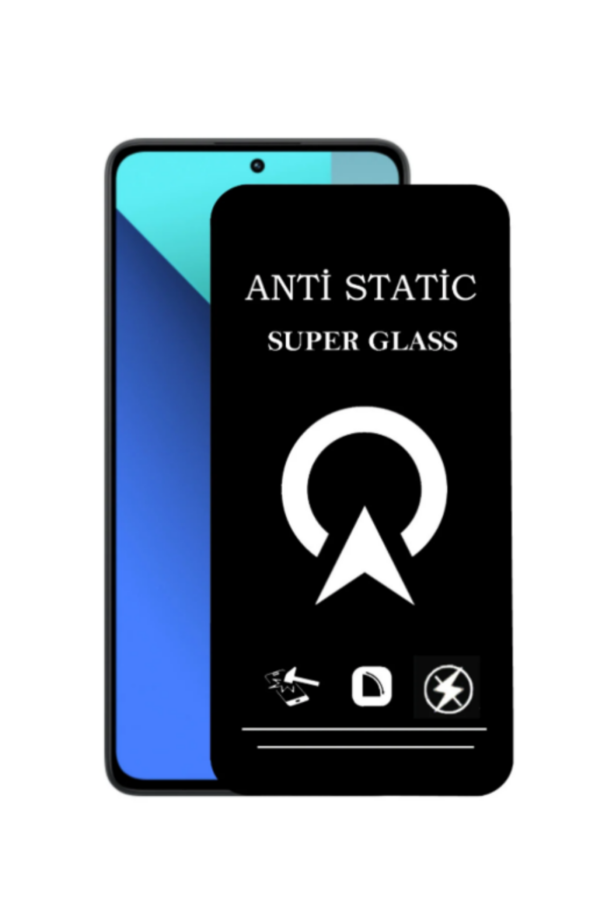 Xiaomi Redmi Note 13 ile Uyumlu Tam Kaplayan Anti Statik Çizilmez Safir Ekran Koruyucu Cam