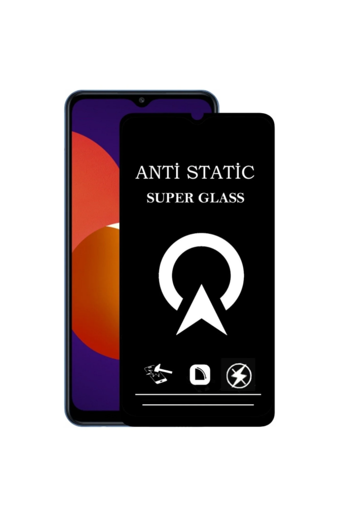 Samsung Galaxy M12 Tam Kaplayan Anti Statik Çizilmez Safir Ekran Koruyucu Cam
