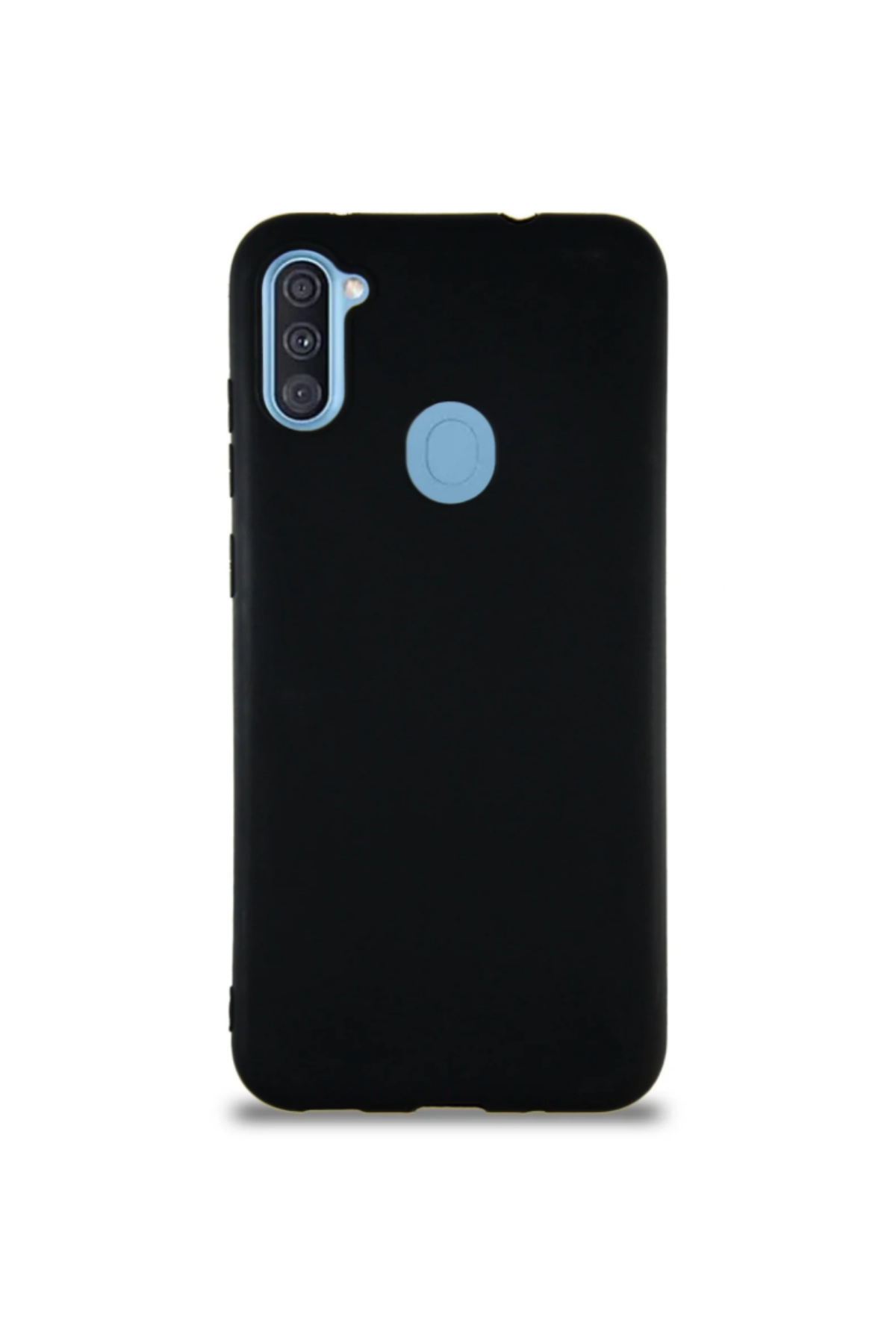 Samsung Galaxy A11 Soft Premier Renkli Silikon Kapak - Siyah
